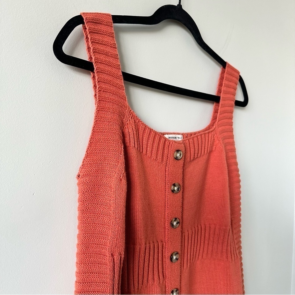 Jackson Rowe-Saranda Tiger Lily Button Front Knit Dress (Size:Small) - Picture 7 of 11